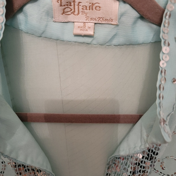 La Effaire by Ravi Khosla sequin sheer tunic - Picture 4 of 6